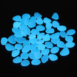 Outdoor Luminous Stones Colorful Fluorescent Luminous Pebbles for Dark Garden Courtyard Walkway Garden Trails 100 / Bag White - Extra Image
