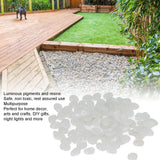 Outdoor Luminous Stones Colorful Fluorescent Luminous Pebbles for Dark Garden Courtyard Walkway Garden Trails 100 / Bag White - Extra Image