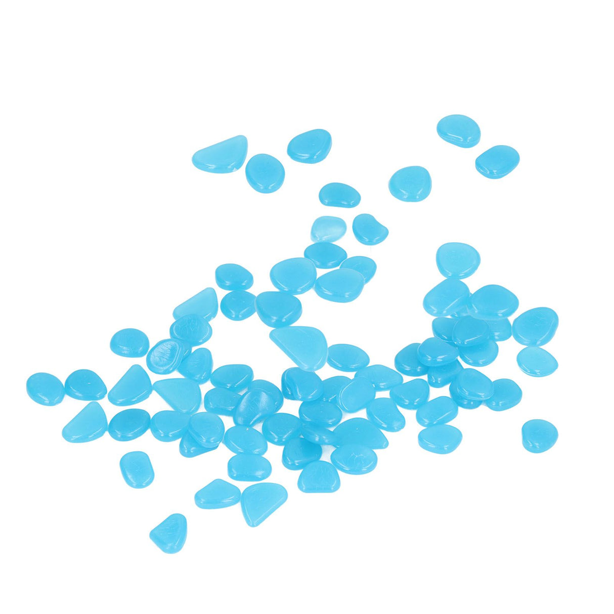 Outdoor Luminous Stones Colorful Fluorescent Luminous Pebbles for Dark Garden Courtyard Walkway Garden Trails 100 / Bag Dark Blue