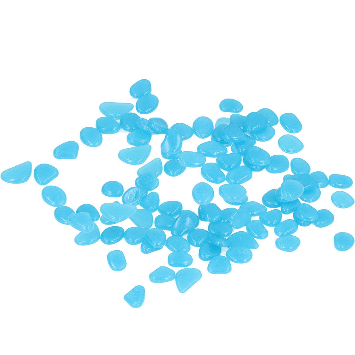 Outdoor Luminous Stones Colorful Fluorescent Luminous Pebbles for Dark Garden Courtyard Walkway Garden Trails 100 / Bag Dark Blue