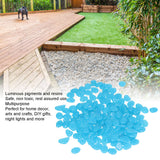 Outdoor Luminous Stones Colorful Fluorescent Luminous Pebbles for Dark Garden Courtyard Walkway Garden Trails 100 / Bag Dark Blue