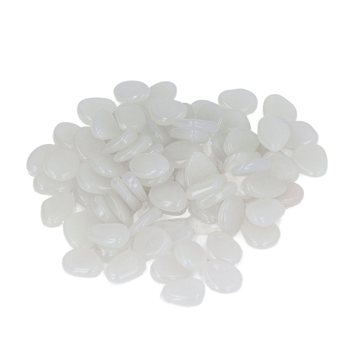 Outdoor Luminous Stones Colorful Fluorescent Luminous Pebbles for Dark Garden Courtyard Walkway Garden Trails 200 / Bag White