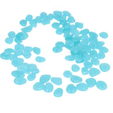 Outdoor Luminous Stones Colorful Fluorescent Luminous Pebbles for Dark Garden Courtyard Walkway Garden Trails 200 / Bag Light Blue - Side View