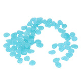 Outdoor Luminous Stones Colorful Fluorescent Luminous Pebbles for Dark Garden Courtyard Walkway Garden Trails 200 / Bag Light Blue