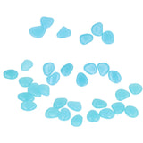Outdoor Luminous Stones Colorful Fluorescent Luminous Pebbles for Dark Garden Courtyard Walkway Garden Trails 200 / Bag Light Blue
