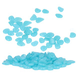 Outdoor Luminous Stones Colorful Fluorescent Luminous Pebbles for Dark Garden Courtyard Walkway Garden Trails 200 / Bag Light Blue - Extra Image