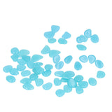 Outdoor Luminous Stones Colorful Fluorescent Luminous Pebbles for Dark Garden Courtyard Walkway Garden Trails 200 / Bag Light Blue