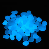 Outdoor Luminous Stones Colorful Fluorescent Luminous Pebbles for Dark Garden Courtyard Walkway Garden Trails 200 / Bag Light Blue