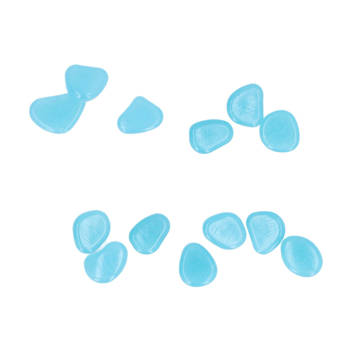 Outdoor Luminous Stones Colorful Fluorescent Luminous Pebbles for Dark Garden Courtyard Walkway Garden Trails 200 / Bag Light Blue
