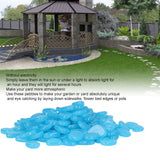 Outdoor Luminous Stones Colorful Fluorescent Luminous Pebbles for Dark Garden Courtyard Walkway Garden Trails 200 / Bag Dark Blue