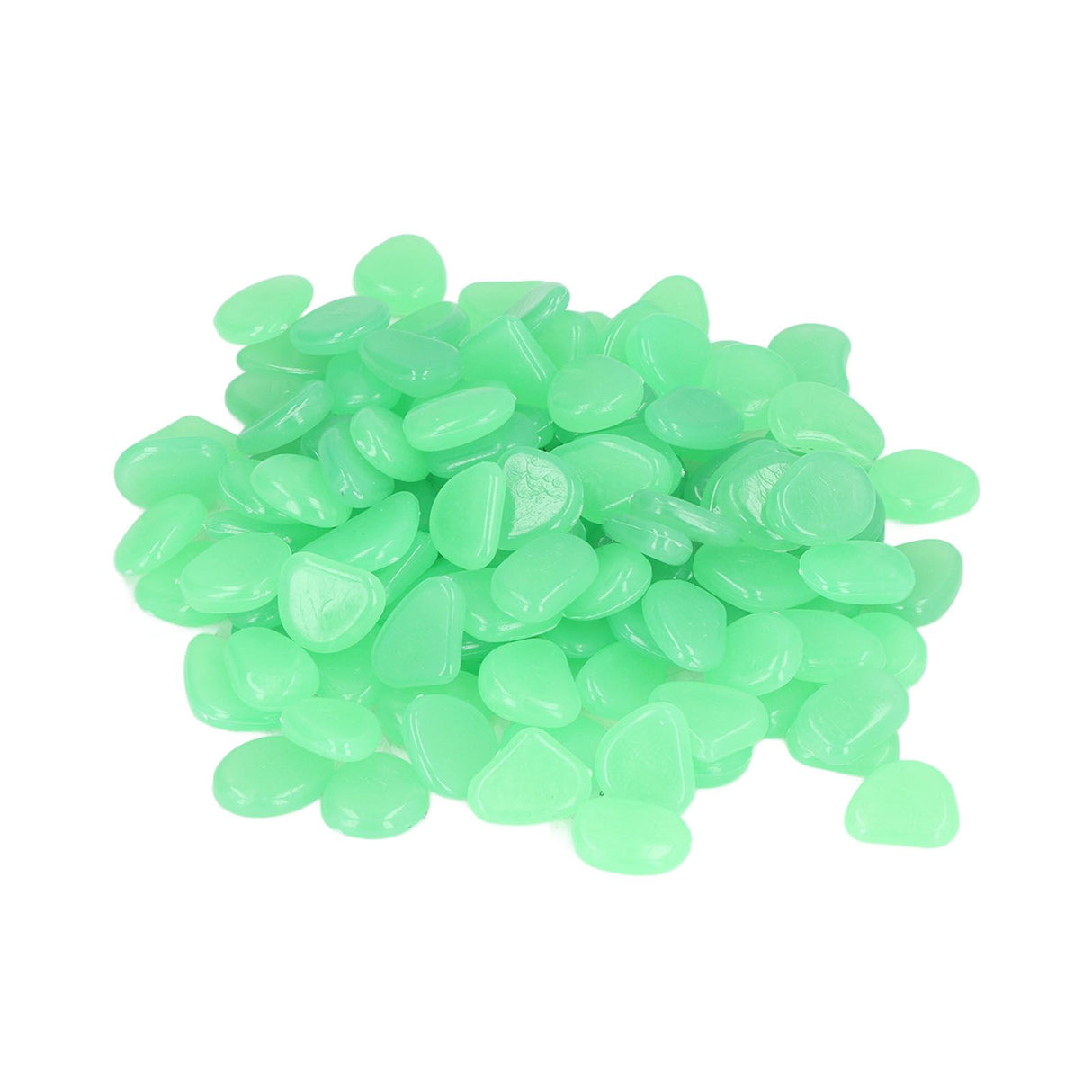 Outdoor Luminous Stones Colorful Fluorescent Luminous Pebbles for Dark Garden Courtyard Walkway Garden Trails 200 / Bag Turquoise