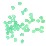 Outdoor Luminous Stones Colorful Fluorescent Luminous Pebbles for Dark Garden Courtyard Walkway Garden Trails 200 / Bag Turquoise