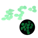 Outdoor Luminous Stones Colorful Fluorescent Luminous Pebbles for Dark Garden Courtyard Walkway Garden Trails 200 / Bag Turquoise