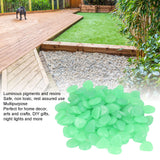Outdoor Luminous Stones Colorful Fluorescent Luminous Pebbles for Dark Garden Courtyard Walkway Garden Trails 200 / Bag Turquoise - Extra Image