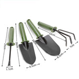 4pcs Garden Shovel Set Home Indoor Gardening Flower Gardening Mini Shovel Set Bonsai Tools Green Four Piece Set