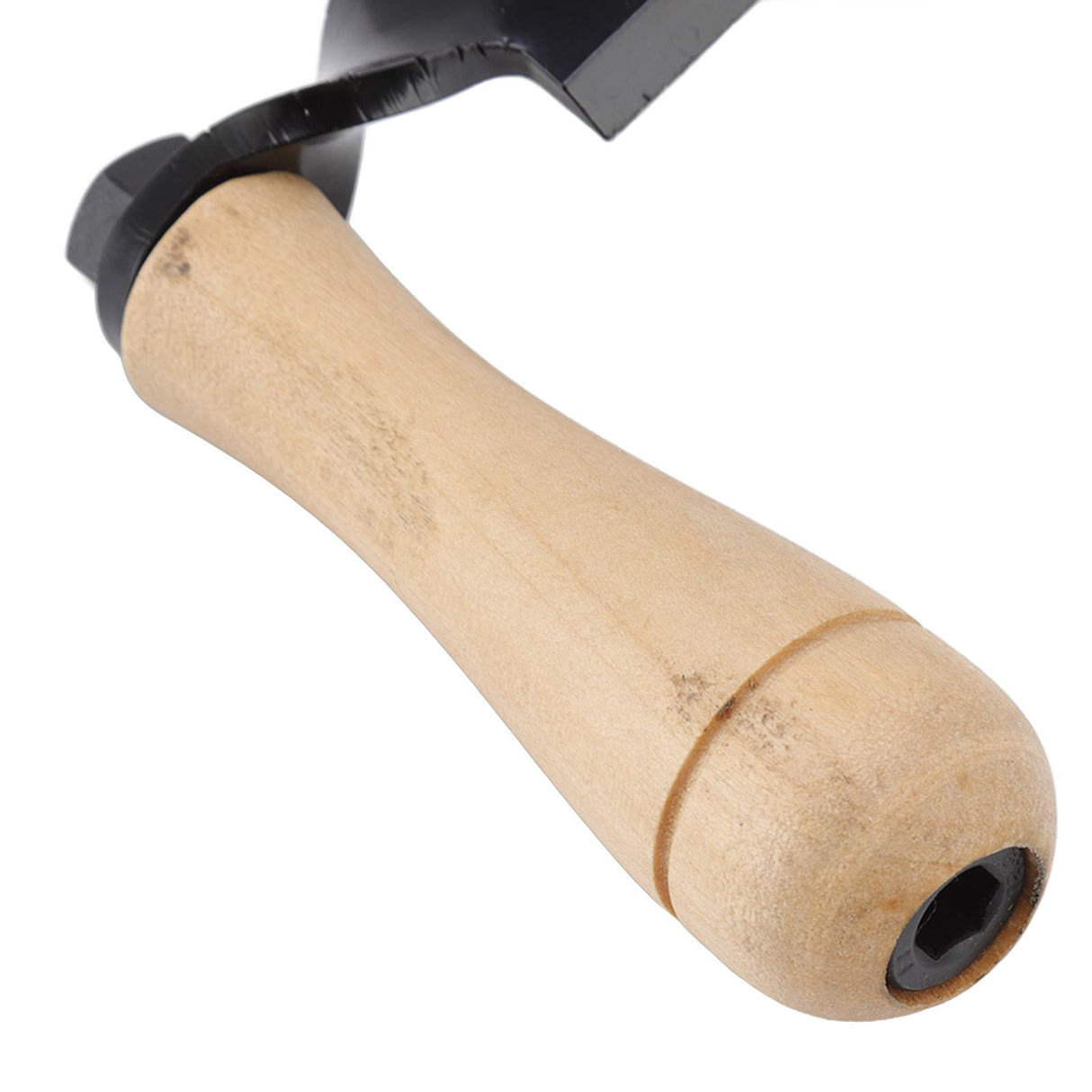 Draw Knife Wooden Handle HRC 30 Durable Tungsten Steel Curved High Sharpness Draw Shave Knife for Log Wood Furniture 8in