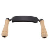 Draw Knife Wooden Handle HRC 30 Durable Tungsten Steel Curved High Sharpness Draw Shave Knife for Log Wood Furniture 10in