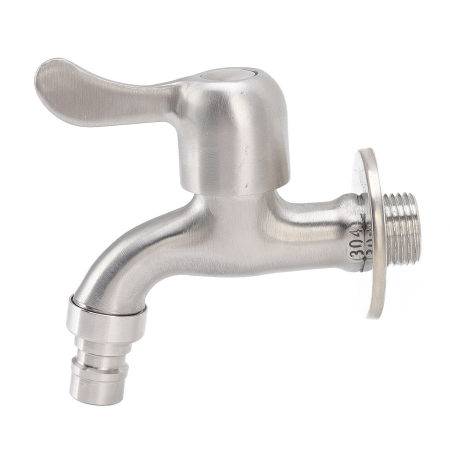 G1/2 Washing Machine Tap Leakage Proof Cold Water Stainless Steel Wall Mounted Faucet for Garden Kitchen