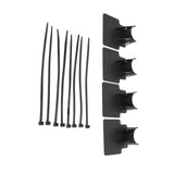 Swimming Pool Pipe Holders Adjustable Design Sturdy ABS Easy Installation Swimming Pool Hose Support Brackets Black - Close-Up Angle