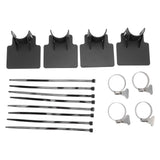 4 Sets Swimming Pool Pipe Holder Prevent Pipe Slip Cable Ties Stainless Steel Hose Clamp Swimming Pool Hose Holder Black
