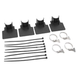 4 Sets Swimming Pool Pipe Holder Prevent Pipe Slip Cable Ties Stainless Steel Hose Clamp Swimming Pool Hose Holder Black - Side View