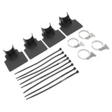 4 Sets Swimming Pool Pipe Holder Prevent Pipe Slip Cable Ties Stainless Steel Hose Clamp Swimming Pool Hose Holder Black - Top-Down View