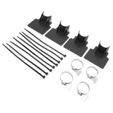 4 Sets Swimming Pool Pipe Holder Prevent Pipe Slip Cable Ties Stainless Steel Hose Clamp Swimming Pool Hose Holder Black