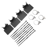 4 Sets Swimming Pool Pipe Holder Prevent Pipe Slip Cable Ties Stainless Steel Hose Clamp Swimming Pool Hose Holder Black - Close-Up Angle