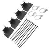 4 Sets Swimming Pool Pipe Holder Prevent Pipe Slip Cable Ties Stainless Steel Hose Clamp Swimming Pool Hose Holder Black - Extra Image