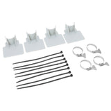 4 Sets Swimming Pool Pipe Holder Prevent Pipe Slip Cable Ties Stainless Steel Hose Clamp Swimming Pool Hose Holder Gray - Side View
