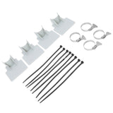 4 Sets Swimming Pool Pipe Holder Prevent Pipe Slip Cable Ties Stainless Steel Hose Clamp Swimming Pool Hose Holder Gray