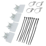 4 Sets Swimming Pool Pipe Holder Prevent Pipe Slip Cable Ties Stainless Steel Hose Clamp Swimming Pool Hose Holder Gray