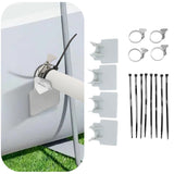 4 Sets Swimming Pool Pipe Holder Prevent Pipe Slip Cable Ties Stainless Steel Hose Clamp Swimming Pool Hose Holder Gray - Extra Image