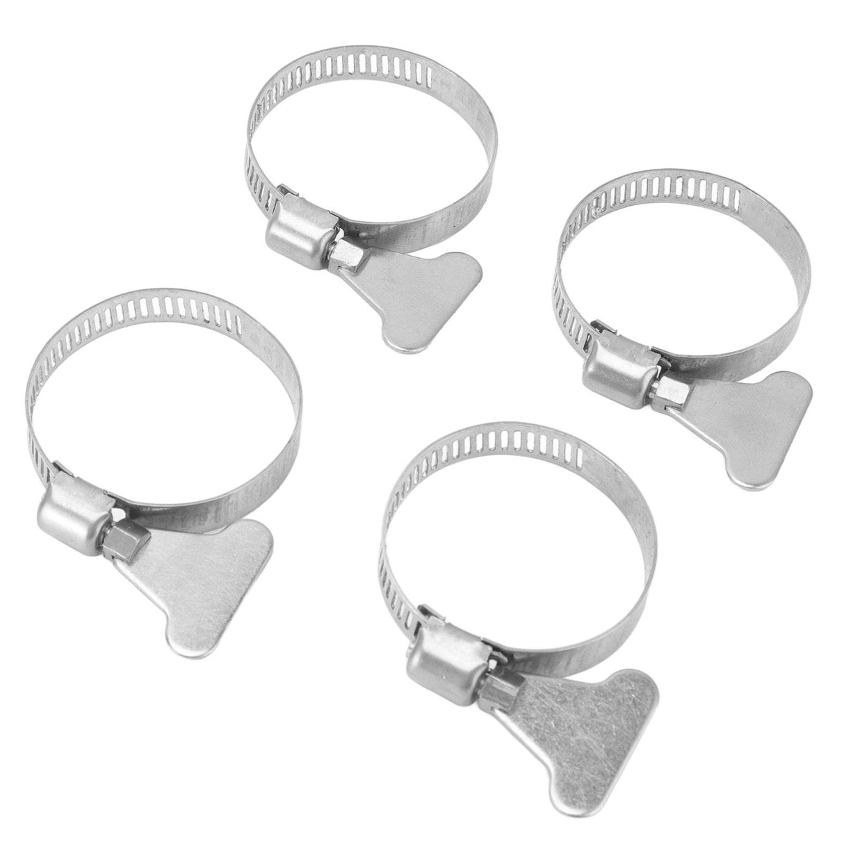 4 Sets Swimming Pool Pipe Holder Prevent Pipe Slip Cable Ties Stainless Steel Hose Clamp Swimming Pool Hose Holder Gray