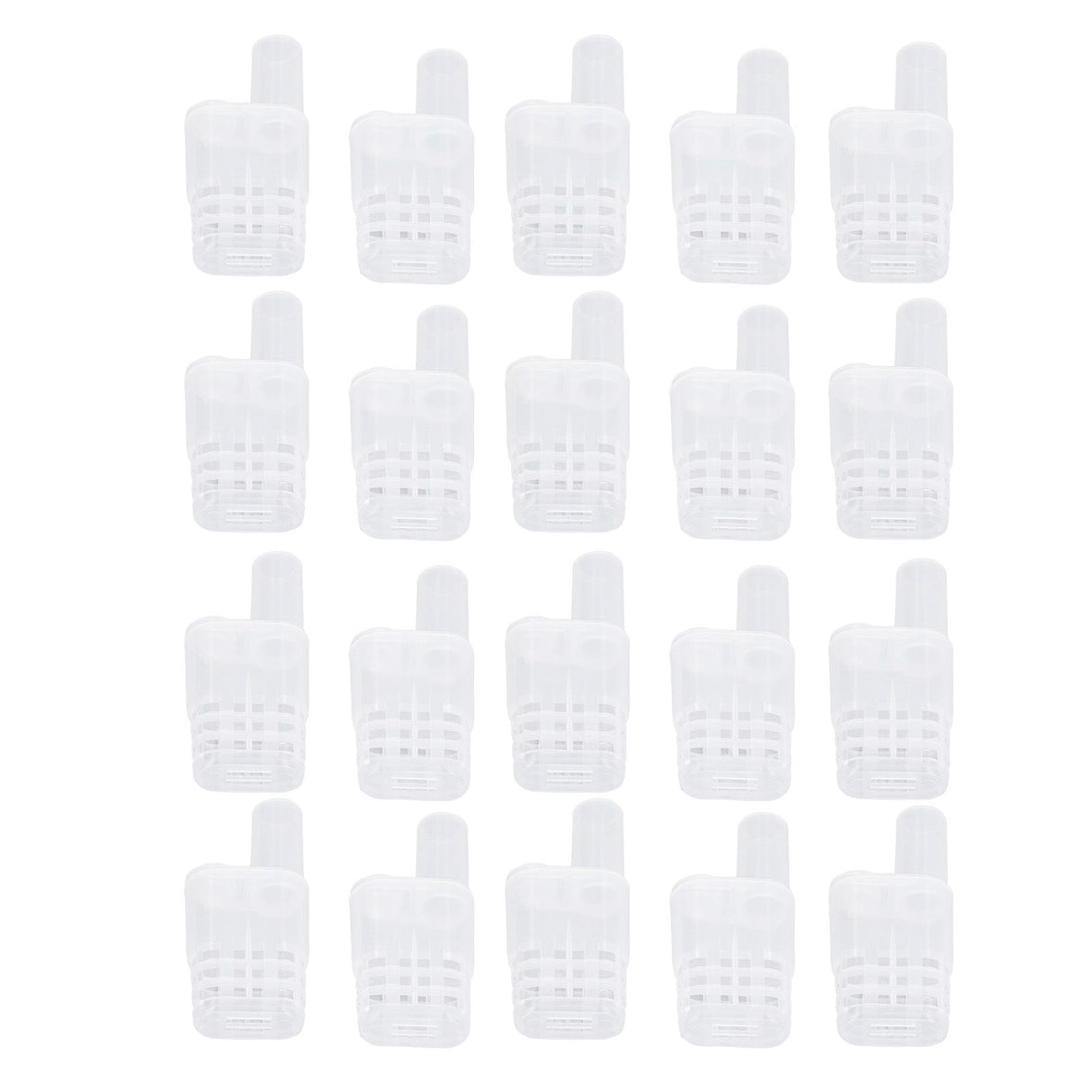 King Cage Transport Box with 20Pcs Queen Bee Rearing Cages Transparent King Cage Beekeeping Tools