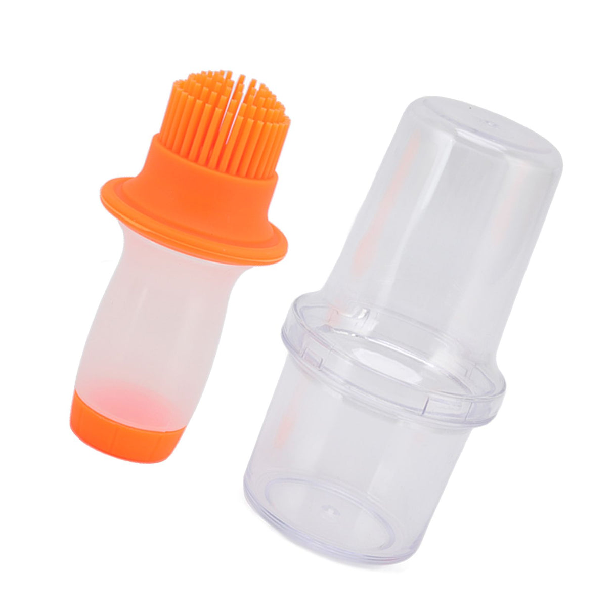 Oil Dispenser Bottle 60ml Food Grade Silicone Squeeze Type Brush Evenly Heat Insulation Cooking Oil Dispenser Orange