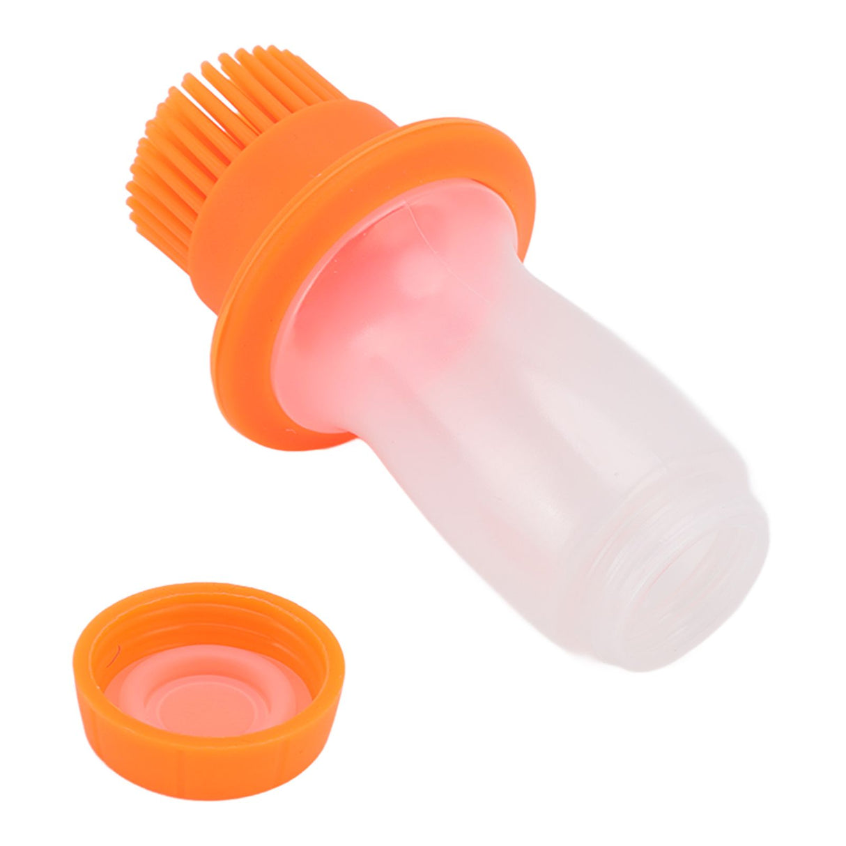 Oil Dispenser Bottle 60ml Food Grade Silicone Squeeze Type Brush Evenly Heat Insulation Cooking Oil Dispenser Orange