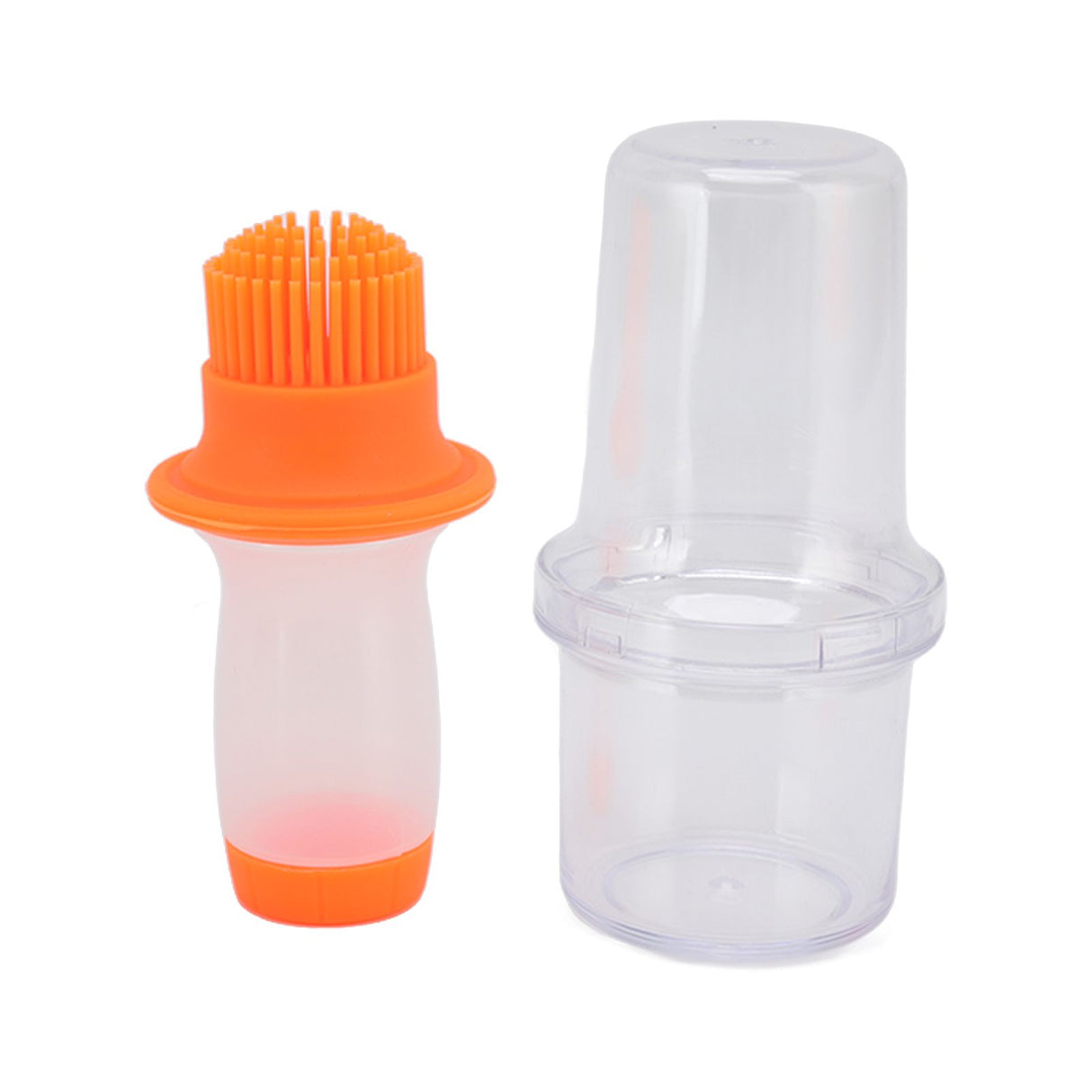 Oil Dispenser Bottle 60ml Food Grade Silicone Squeeze Type Brush Evenly Heat Insulation Cooking Oil Dispenser Orange