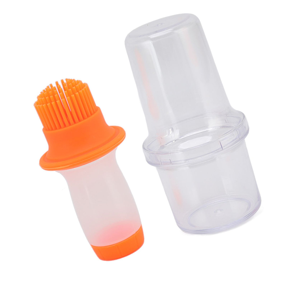 Oil Dispenser Bottle 60ml Food Grade Silicone Squeeze Type Brush Evenly Heat Insulation Cooking Oil Dispenser Orange