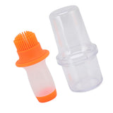 Oil Dispenser Bottle 60ml Food Grade Silicone Squeeze Type Brush Evenly Heat Insulation Cooking Oil Dispenser Orange