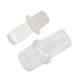 Oil Dispenser Bottle 60ml Food Grade Silicone Squeeze Type Brush Evenly Heat Insulation Cooking Oil Dispenser Gray White - Close-Up Angle