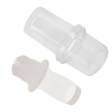 Oil Dispenser Bottle 60ml Food Grade Silicone Squeeze Type Brush Evenly Heat Insulation Cooking Oil Dispenser Gray White