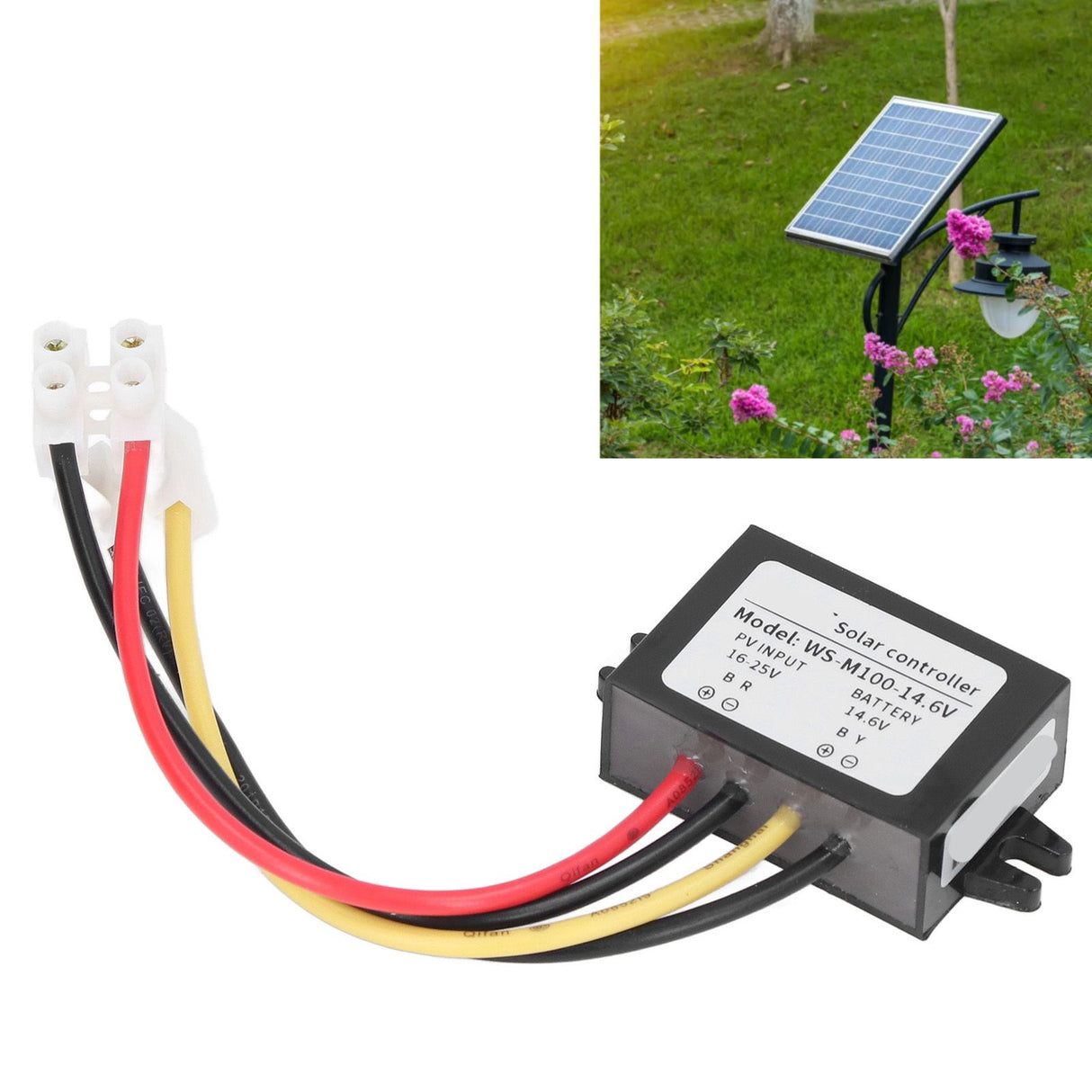 MPPT Solar Controller Protective Control Panel Switch Battery Charging Supplies 100W WS‑M100‑14.6V