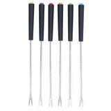 6 Pcs Fondue Forks Stainless Steel Corrosion Resistant Long Forks for Cake Chocolate Fruits Cheese Fondue
