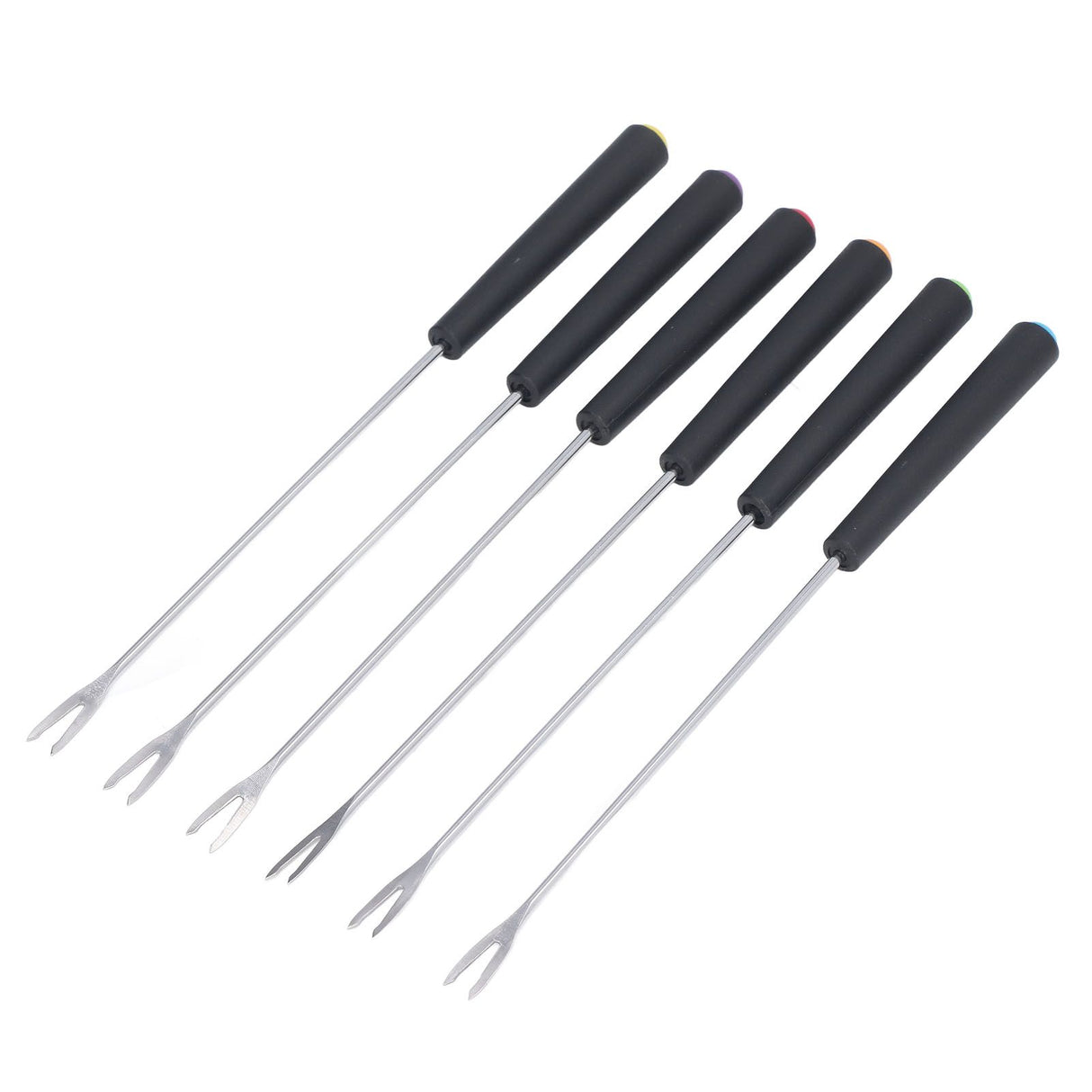 6 Pcs Fondue Forks Stainless Steel Corrosion Resistant Long Forks for Cake Chocolate Fruits Cheese Fondue