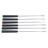 6 Pcs Fondue Forks Stainless Steel Corrosion Resistant Long Forks for Cake Chocolate Fruits Cheese Fondue