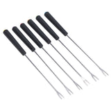 6 Pcs Fondue Forks Stainless Steel Corrosion Resistant Long Forks for Cake Chocolate Fruits Cheese Fondue