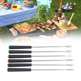 6 Pcs Fondue Forks Stainless Steel Corrosion Resistant Long Forks for Cake Chocolate Fruits Cheese Fondue - Extra Image