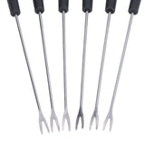 6 Pcs Fondue Forks Stainless Steel Corrosion Resistant Long Forks for Cake Chocolate Fruits Cheese Fondue - Extra Image