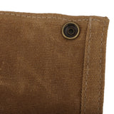 Spice Bottle Bag Wet Wax Canvas Portable Seasoning Storage Bag with 9 Glass Seasoning Bottle for Outdoor Camping Khaki